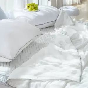 [콩심팥심]이불패드세트 쿨쿨 냉감이불 이불 패드 베개 퀸 Q (화이트) (베개솜