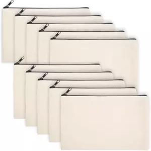 레기고 빈 캔버스 백 지퍼 파우치 메이크업 벌크 - 튼튼한 지퍼가 달린 다목적 펜슬 DIY 공예 프로젝트를