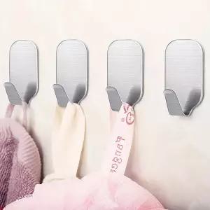 올스텐 벽에 붙이는 고리 아기 모자 걸이 못대신 4P 앞치마 샤워볼 벽 부착 옷걸이 부착형 무타공 후크 옷