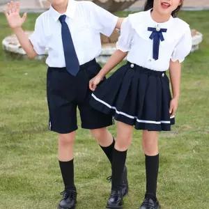 화이트 네이비 하복 반팔세트 교복 유치원 합창단.