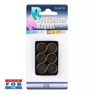 포비 초강력 네오디움 원형 자석 ND-05 15mm 3T 6개입