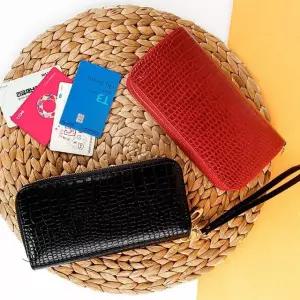 악어무늬 장지갑 손목스트랩 통장지갑 지갑 mIG9+9igv