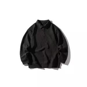 남자 댄디 니트 칼라넥 봄가을 맨투맨 칼라 솔리드 트렌디 캐주얼 커플 M스포3