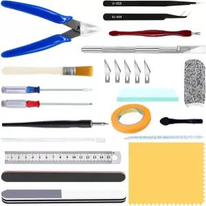 초보자를 위한 월툴 25Pcs 기본 모델 도구 빌딩 수리 및 수리를 건담 모델러 키트