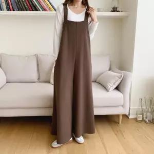 루즈핏 편안한 베어 여성 점프수트 멜빵바지