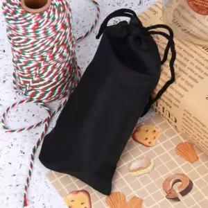 [셀러에이드]7x15 블랙 스트링 조리개 파우치 복조리 주머니 복주머니백 포장