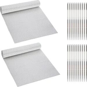 2PCS 배기 히트 실드 자동차 키트 16인치 x 39인치 랩 시트용 20PCS 케이블 금속 타이가 있는 엠보싱