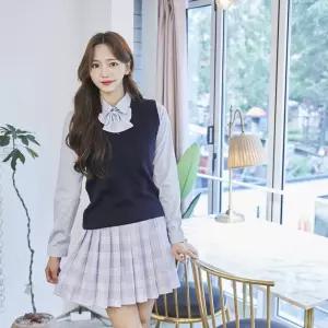 교복몰 네이비 롱조끼(여자) 교복 학생복 교복조끼.