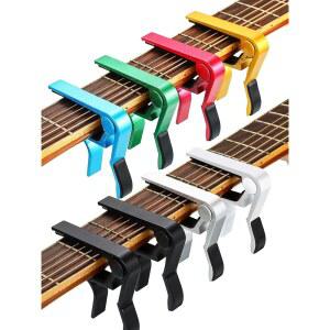 다양한 종류의 8PCS 기타 크리스마스 YESHONE 전기 클램프 범용 선물 클램프 경량 멀티컬러 카포 알루미늄 애호가를 현악기를 위한 메탈