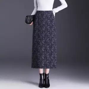 치마 여친 가을 쉬폰 프렌치 레이스 스트랩 하이웨스트 슬림핏 A라인 KS3