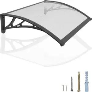 32x40 창문 및 문 차양 외부 자외선/비/눈/햇빛 보호 시트 UPF 50+ 폴리카보네이트 오버행 캐노피 입구를