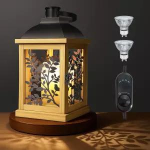 상단 아래로 조절 가능한 캔들 워머를 위한 타이머와 2개의 전구가 달린 워머 농가 랜턴 병 캔들을 전기