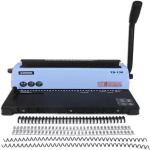레이슨 TD-130 와이어 바인딩 머신(사각 구멍) 펀치 12장/바인딩 120장 견고한 금속 구조로 제작됨