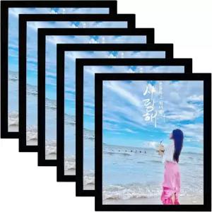 JIUYE 6Pc 마네틱 표지판 홀더 문서용 8.5x11 마그네틱 디스플레이 프레임 금속 철 자석 표면에 플라스틱