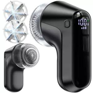 패브릭 면도기 디지털 디스플레이가 있는 충전식 보푸라기 6잎 칼날과 안전 잠금 장치가 전기 휴대용