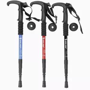 3색 1개 4단 등산지팡이 접이식 등산스틱 폴대 트레킹폴 폴대스틱
