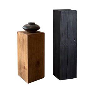 원목전시다이 작품 스툴 디스플레이 흑탄화 박스 좌대 상품 18 5X18 5 90cm 촬영