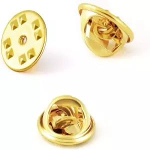 브로치 타이 모자 배지 휘장용 핀 백 라펠 50PCS 황동 금속 골드