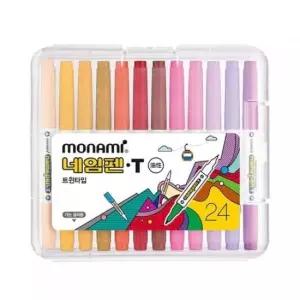 [문구/오피스] 세트형 색상 네임펜 24색 트윈타입 필기구 디자인