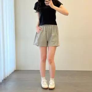 [신상오픈런]여성용 무채색 밴딩 면 반바지 홈웨어 츄리닝 (38292983)