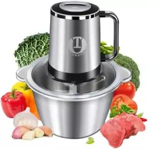 고기 그라인더 푸드 프로세서 초퍼 전기 소형 안전 손잡이 채소용 톰봇 8컵 미니 블렌더 주걱과 날카로운