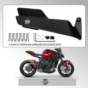 트랙 인증 와이드 앵글 전동사이클 고정 윈드 윙 리어뷰 미러 MV 아타 F3 675 브루탈레 800 1000 투리스모