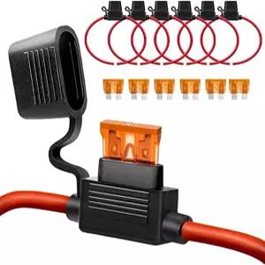 10 AWG 인라인 퓨즈 홀더 - 40A 블레이드 퓨즈용 12볼트 홀더(6팩)