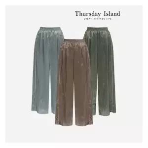써스데이아일랜드Thursday Island 허리밴딩 와이드 팬츠T234MPT232W2305130