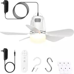 글리즈텍 가제보 선풍기 야외 걸이 16.5피트 코드 리모컨 및 후크가 장착된 천장 선풍기의 파티오 플러그