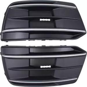 2018-2020 아우디 Q5용 로니슨 2Pc 전면 운전석 및 조수석 측면 안개등 그릴 베젤 삽입