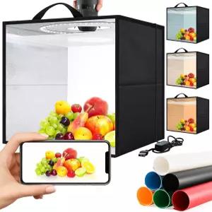 히메카이트 라이트 박스 사진 12 x12 포토 CRI 95 120개 이상의 LED 조명이 있는 제품 디스플레이용 배경