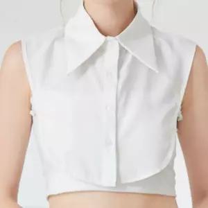 데일리용 빅카라 스타일 페이크넥 카라 셔츠 uAu7+5heF