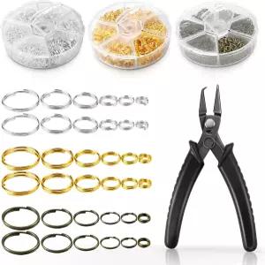 보석 제작용 FSWCCK 스플릿 점프 링 2070개 모듬 더블 플라이어 미니 메탈 커넥터 4mm~12mm DIY 공예품
