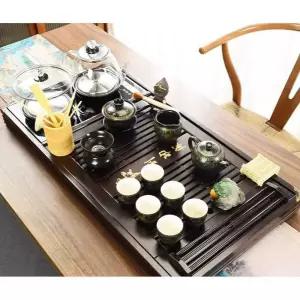 찻잔 티팟 트레이 퇴수기 차도구 세트 다도세트 몽땅