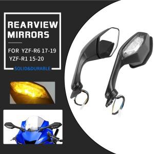 바이크 오토바이 백미러  YZF-R1 - YFZ-R6 - 모토 접이식 방향 지시등 측면 케이스