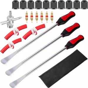 14.5인치 타이어 스푼 모터사이클 더트 바이크 세트 내구성이 뛰어난 가방 포함 전문 교체 레버 철제 공구