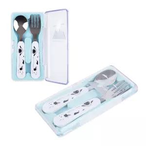 어린이 스텐 스푼 포크 케이스 세트 유치원 휴대용유아수저 아기 집수저 아이숟가락