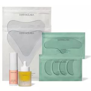 Dermaclara 실리콘 패치 컴플리트 페이스  바디 키트 - 스마일 라인을 위한 주름 방지 패치 최대 30회 사