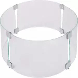 프로판 불 구덩이 및 파티오 히터를 위한 윈드 가드 강화 원형 투명 유리 최고의 불꽃 보기 경험 - 26인치