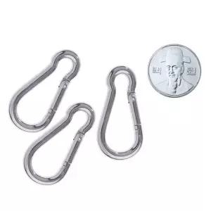[RIZPICK]땅콩 강철 카라비너 4mm 소형 16개비나 스틸비너 스테인레스 캠핑