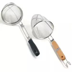 [RIZPICK]면건지기 채망 거름망 뜰채 채반 건지개 나무핸들 소 스텐채반