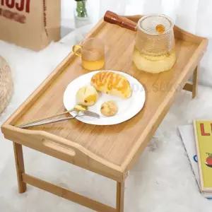 원목 테이블 손잡이형 좌식 미니 티 접이식 노트북책상