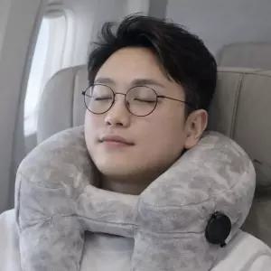 여행용 H형 에어 목쿠션 베개 장거리 필수품H형 기내용 비행 용품 해외 기차 자동차 명절 떨굼 결림 방지