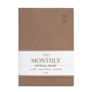 인디고 다이어리 2026 오피셜 A5 먼슬리 스케줄러 (날짜형 25절 월간)