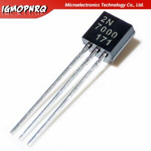 50개 2N7000 TO-92 소신호 MOSFET 200mAmps 60볼트 N채널 새 원본