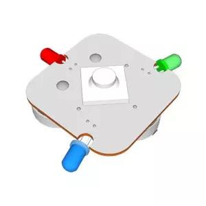 고휘도 LED 3색발광칩 1개