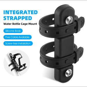 자전거 물병 홀더 어댑터 5 색 실리콘 병 케이지 스트랩 시트 포스트 포크 프레임 다중 위치 장착 랙 브래
