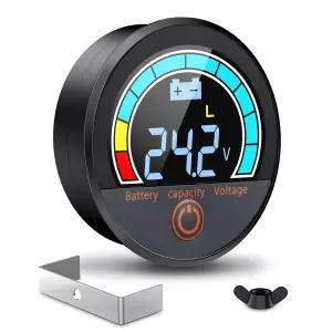 배터리 용량 전압계 12V 24V 48V 60V 40V 84V IP68 방수 LCD 모니터 게이지 저전압 경보기 골프 카트