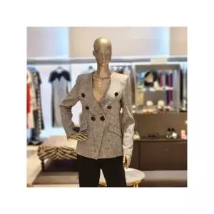 [알렉시스N] BF4NRJI0130 브이넥 린넨 더블버튼 재킷_P403045013