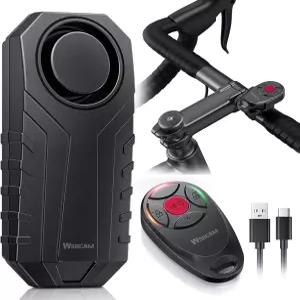 WSDCAM E-자전거 자전거 스쿠터 오토바이를 위한 113dB의 시끄러운 방지 경보 197피트 원격 주행 거리 IP65